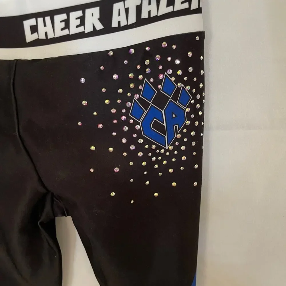 Black and Blue Cheer Athletics Leggings Rebel Athletics Youth Large